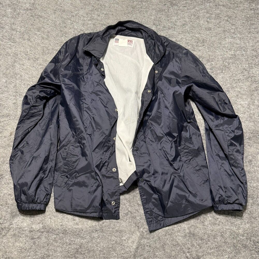 Vintage 70S 80s National Patrol Mens Bomber Jacket Size XL Nylon Permanent Press